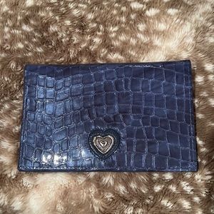 Beautiful Brighton Bellissimo Heart Folio wallet in patent croc leather